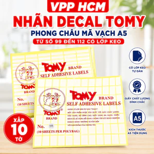 Nhãn Decal Tomy, Phong Châu mã vạch A5 từ số 99 đến 112 có lớp keo