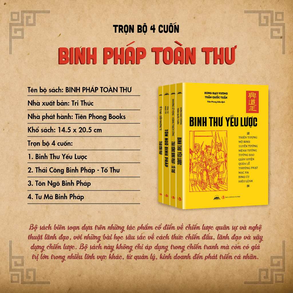 Sách - Combo 4 Cuốn Binh Pháp Toàn Thư - NXB Tri Thức