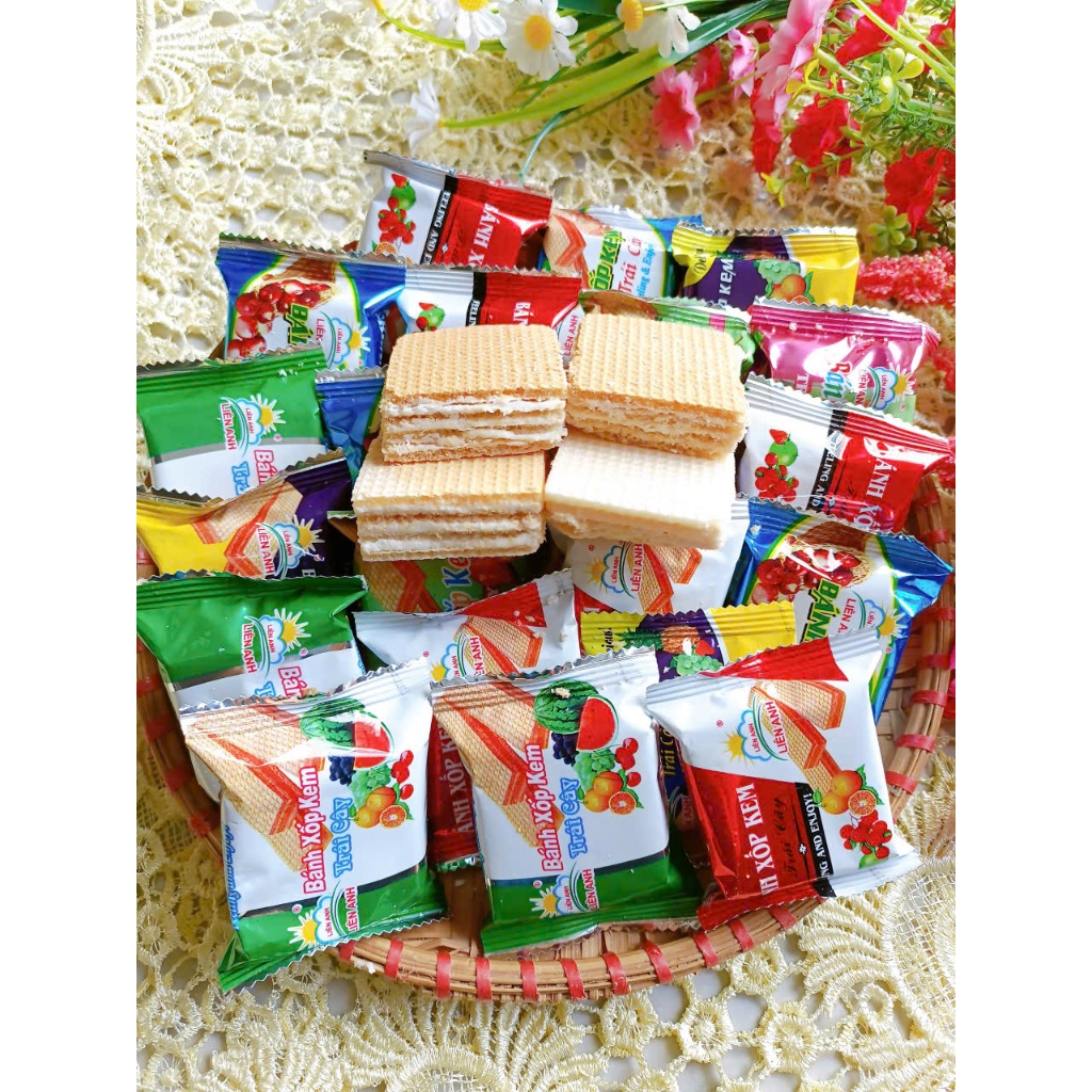 Bánh Xốp Kem Trái Cây nhiều vị- Món bánh tuổi thơ