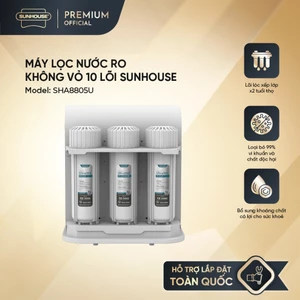 Máy lọc nước RO không vỏ Sunhouse 10 lõi SHA8805U