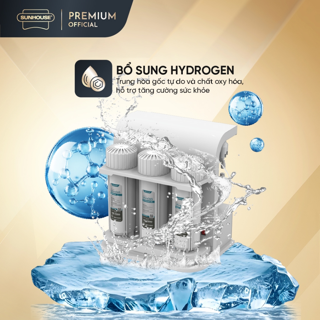 Máy lọc nước RO không vỏ Sunhouse 10 lõi SHA8805U
