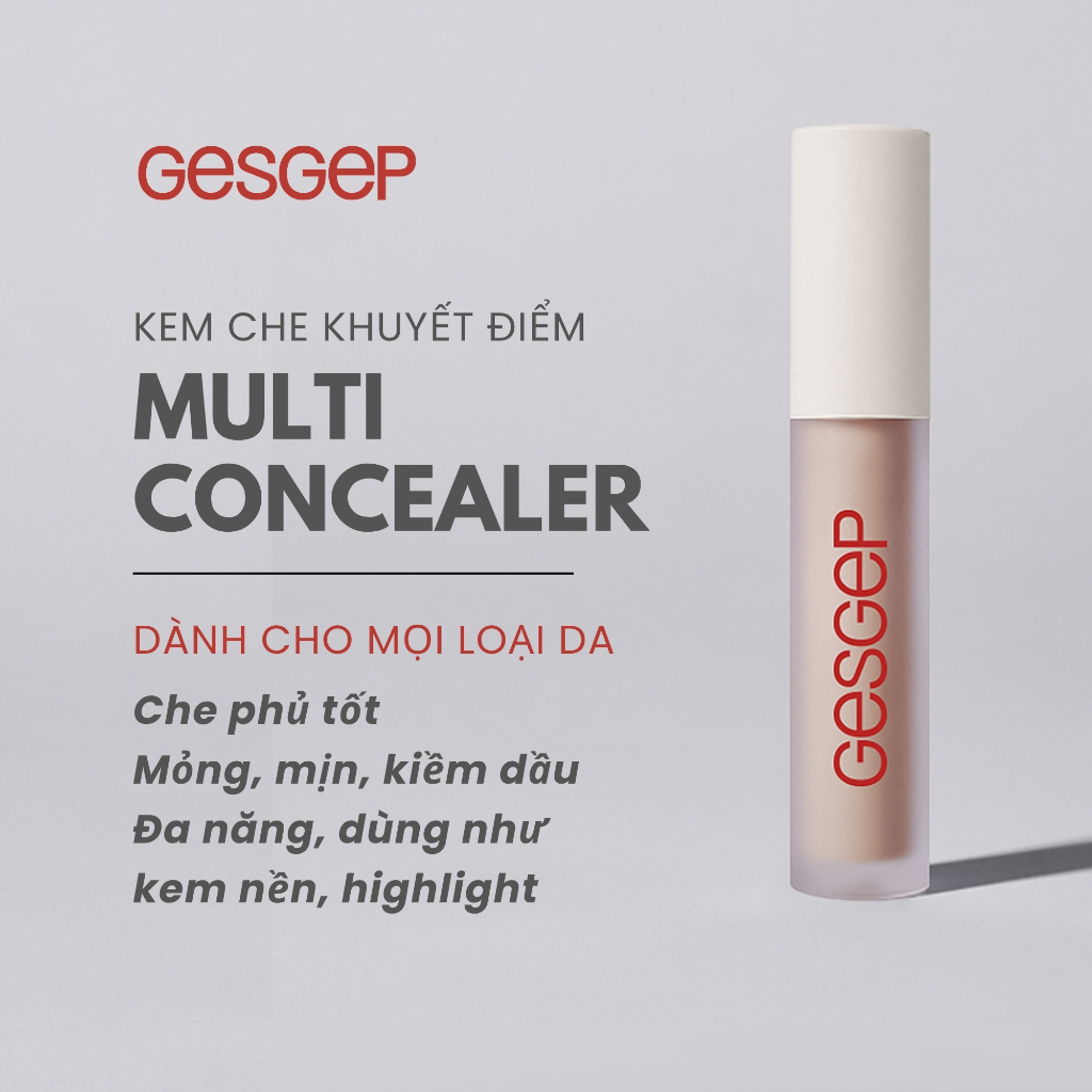 Kem che khuyết điểm gesgep Multi Concealer kiềm dầu, làm mờ khuyết điểm nhanh chóng