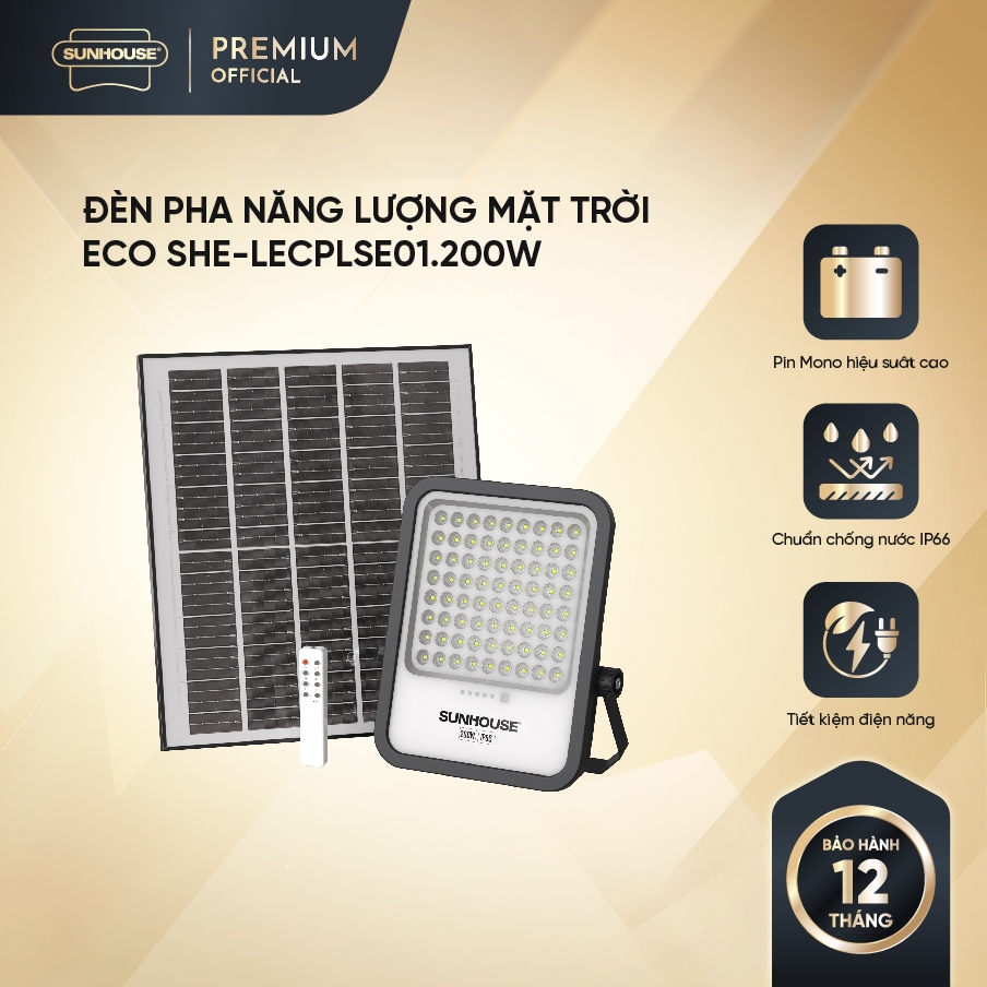 ĐÈN PHA NLMT ECO SHE-LECPLSE01.200W