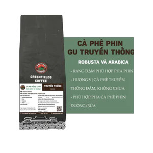 Cà Phê Phin Nguyên Chất GU TRUYỀN THỐNG Thương Hiệu Greenfields Coffee Trọng Lượng 500G - Xay Sẵn