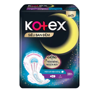Băng vệ sinh Kotex Siêu Ban Đêm 28cm (4+2 miếng)