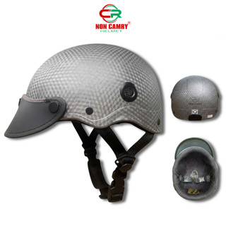 Mũ bảo hiểm Camry Helmets Lưỡi Trai Vân Cacbon - Nhiều màu sắc, Phù hợp cho cả nam và nữ, bảo hành 12 tháng