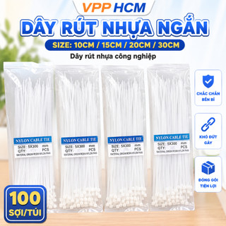 Dây Rút Nhựa Công Nghiệp 10cm 15cm 20cm 25cm - Dây Thít Nhựa Buộc Dây Điện, Dây Cáp, Đóng Gói