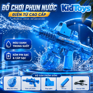 Đồ Chơi Phun Nước M416 Trong Suốt Có LED - Áp lực mạnh KidToys - Sạc USB Pin Sạc Tốt Cho Trẻ Em