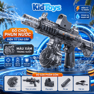 Đồ Chơi Phun Nước M416 Trong Suốt Có LED - Áp lực mạnh KidToys - Sạc USB Pin Sạc Tốt Cho Trẻ Em