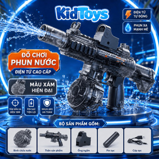 Đồ Chơi Phun Nước M416 Trong Suốt Có LED - Áp lực mạnh KidToys - Sạc USB Pin Sạc Tốt Cho Trẻ Em