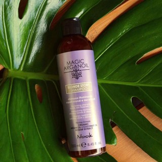 Dầu Gội Tím Thuần Chay Làm Bóng Sáng Cho Tóc Tẩy Nhuộm Nook Magic Arganoil Blonde Story Shampoo