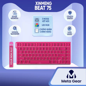 Bàn phím cơ Xinmeng Beat75 - Bàn phím cơ không dây 3 mode kết nối, Pin 8000mAH, Bàn phím gaming led RGB có Hotswap