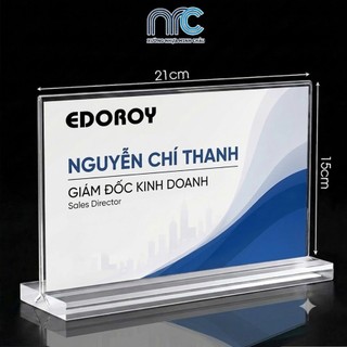 Bảng chức danh mica để bàn, Biển chức danh quân đội - Đế dày 8mm