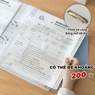 Bìa Còng 2 Lỗ Khổ A4 LoviOffice SD-270 - SD-271 - File Kẹp Hồ Sơ Tài Liệu Khung Nhựa Dày 1mm Chống Nước Chống Bụi