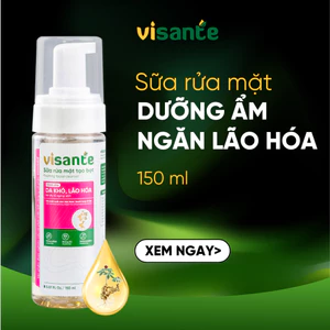 Sữa Rửa Mặt Dưỡng Ẩm VISANTE 150ml Cho Da Khô Lão Hóa Từ Sâm Việt Nam