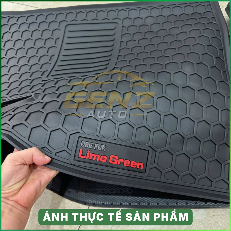 Lót sàn, lót cốp Limo Green/ MPV 7 -Cao su đúc nguyên khối không mùi, chuẩn form xe, chống trượt