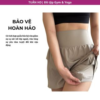 Quần đùi 2 lớp tập gym, yoga, thể thao, mặc hàng ngày model: 99079.1.dv Tuấn HD gen bụng cạp cao