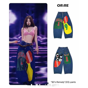 Quần jeans suông hoạt hình Triệu Lộ Tư