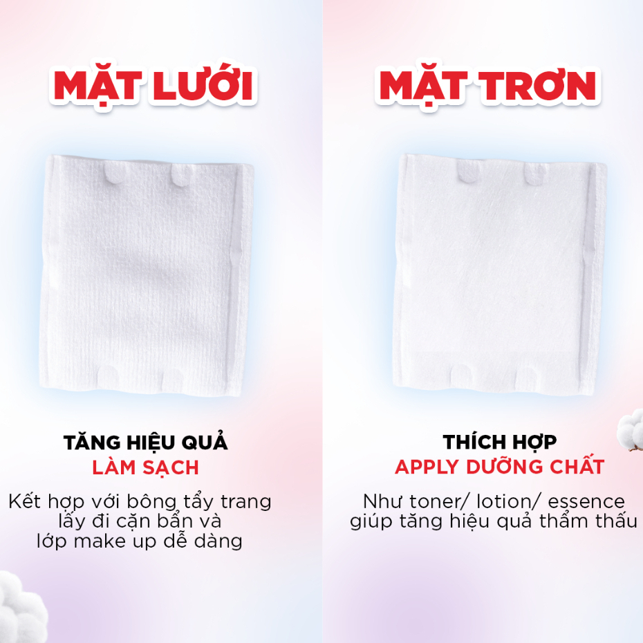 Bông Tẩy Trang Horus Rectangular Soft Cotton Pad 200 Miếng