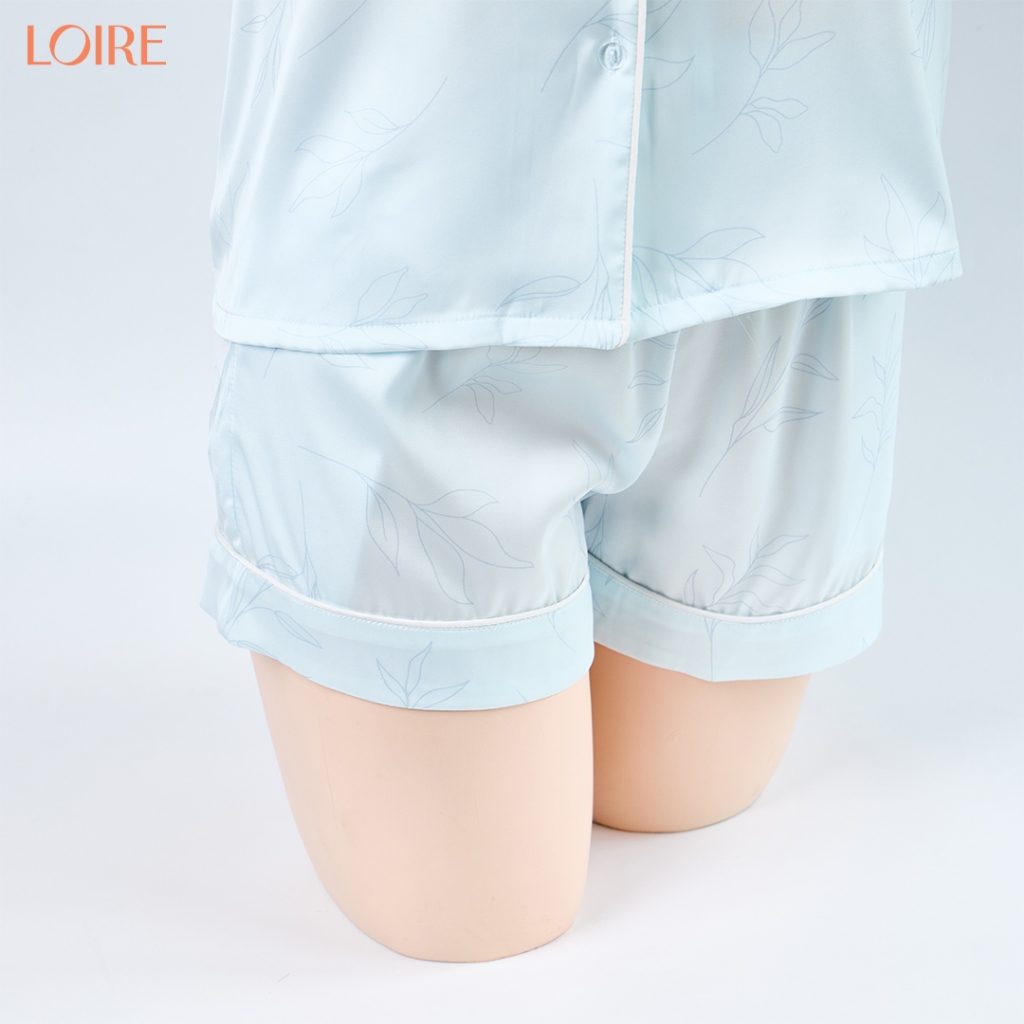 Bộ Mặc Nhà Loirehcic FDMn260389 Chất Lụa Mát Mịn Họa Tiết Lá