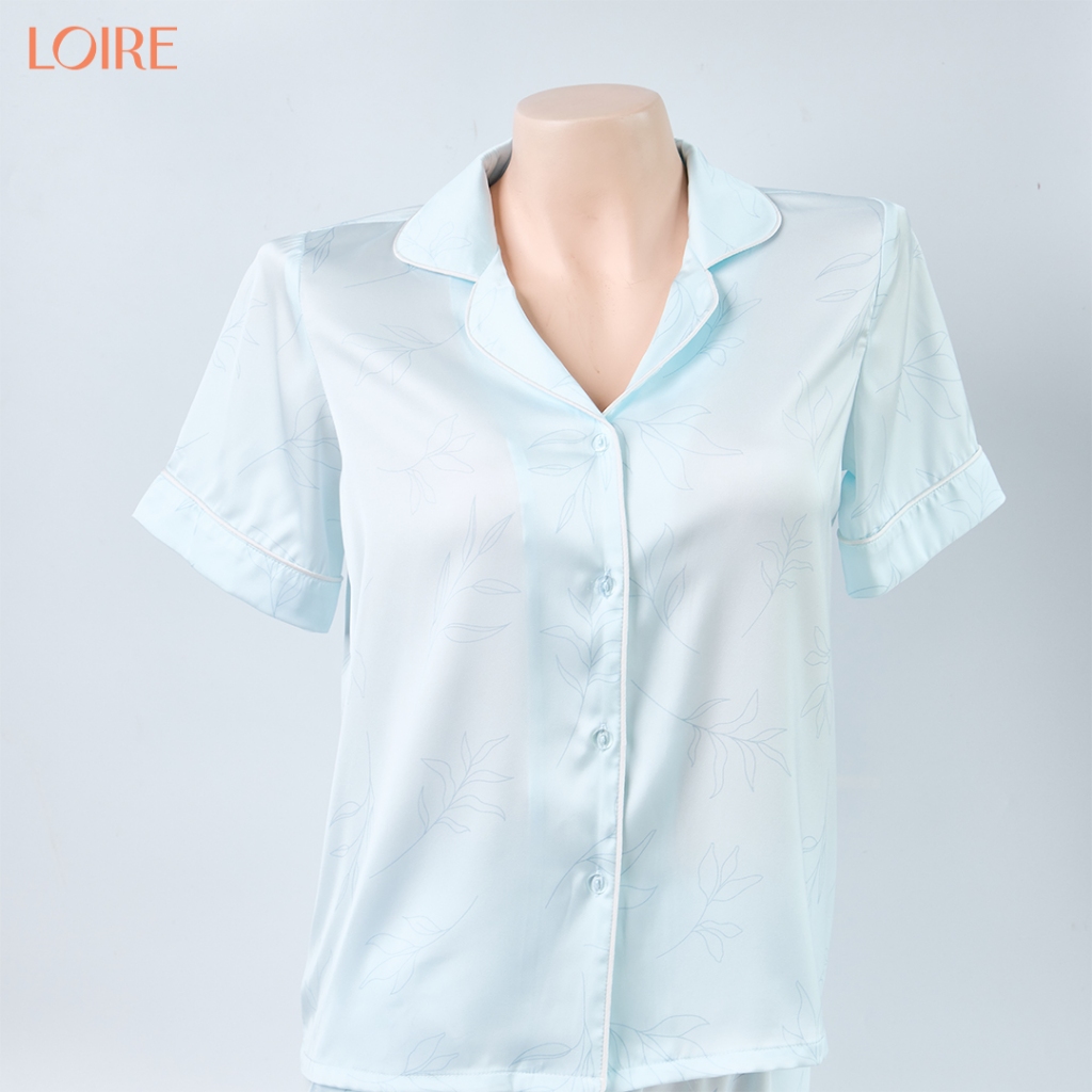 Bộ Mặc Nhà Loirehcic FDMn260389 Chất Lụa Mát Mịn Họa Tiết Lá