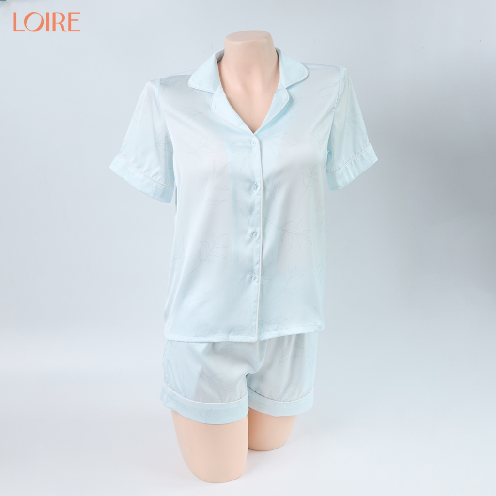 Bộ Mặc Nhà Loirehcic FDMn260389 Chất Lụa Mát Mịn Họa Tiết Lá