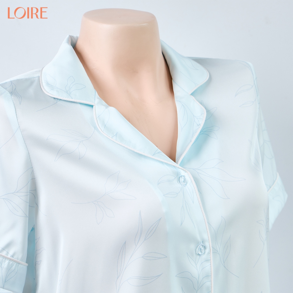 Bộ Mặc Nhà Loirehcic FDMn260389 Chất Lụa Mát Mịn Họa Tiết Lá