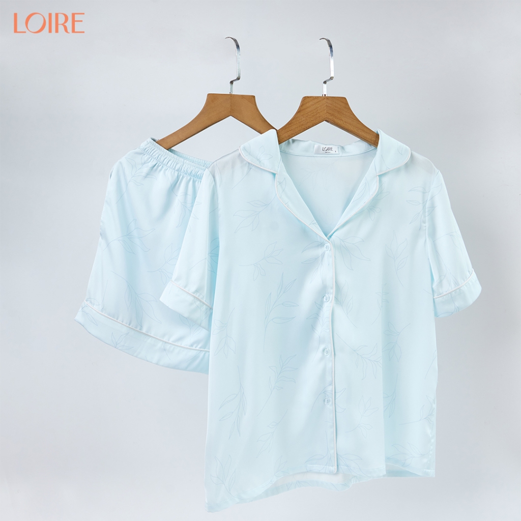 Bộ Mặc Nhà Loirehcic FDMn260389 Chất Lụa Mát Mịn Họa Tiết Lá