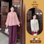 Bộ đi chùa đính khuy bọc phối viền đũi line Pháp phục đi chùa dài tay đũi mềm mịn Thanh lịch