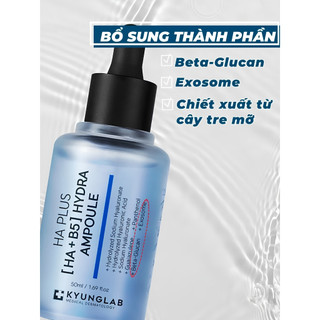 Serum Dưỡng Ẩm Và Làm Căng Bóng Da Tức Thì Kyung Lab HA + B5 Hydra Ampoule 50ml