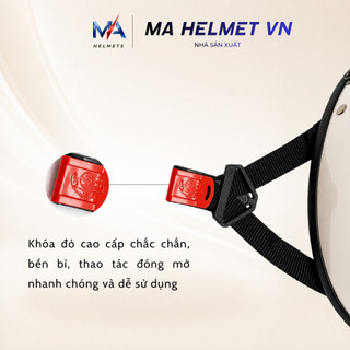 Mũ Bảo Hiểm Nửa Đầu 1/2 Tai Gấu Đen MA HELMETS Chính Hãng - Mũ Bảo Hiểm Dễ Thương Cho Nam Nữ
