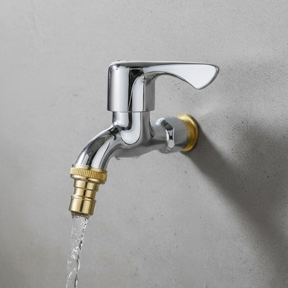Vòi rửa chén lạnh hiệu Mỹ Linh XJDH-056D, chất liệu hợp kim kẽm, vòi hồ inox 304, vòi nước sân vườn
