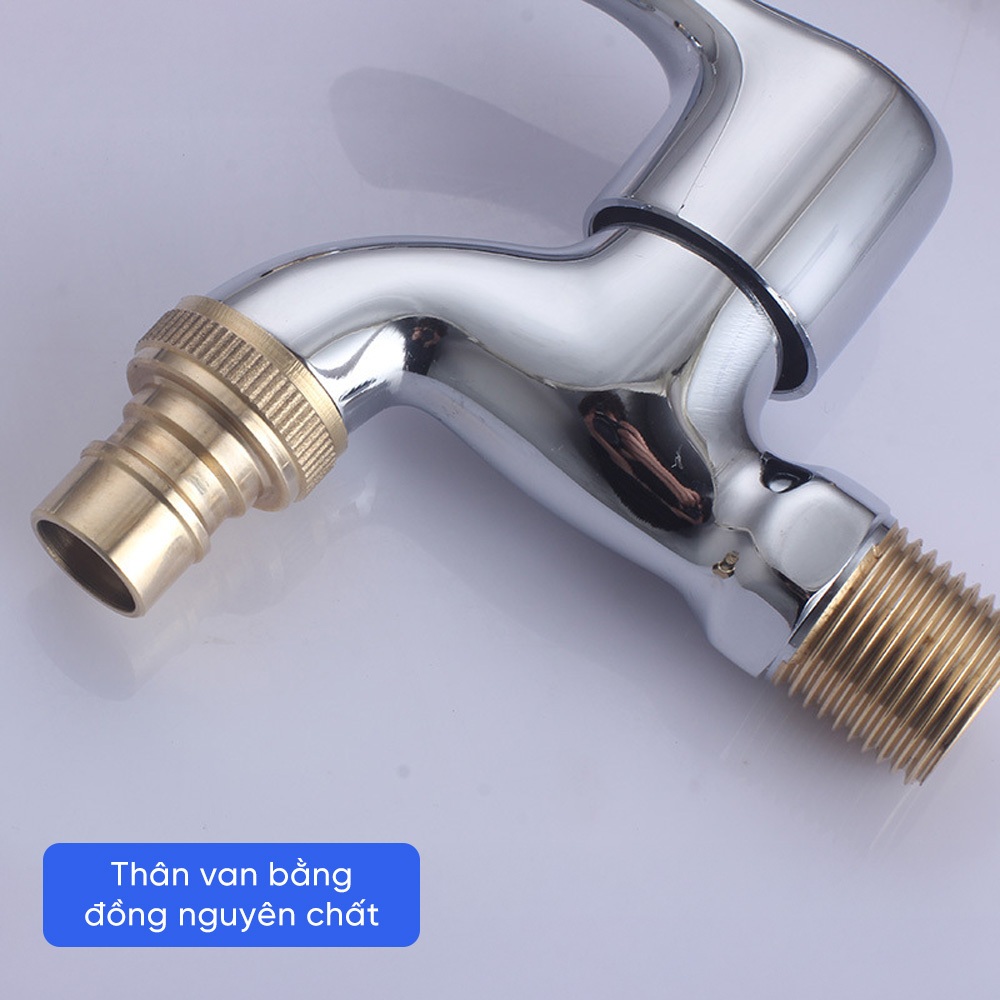 Vòi rửa chén lạnh hiệu Mỹ Linh XJDH-056D, chất liệu hợp kim kẽm, vòi hồ inox 304, vòi nước sân vườn