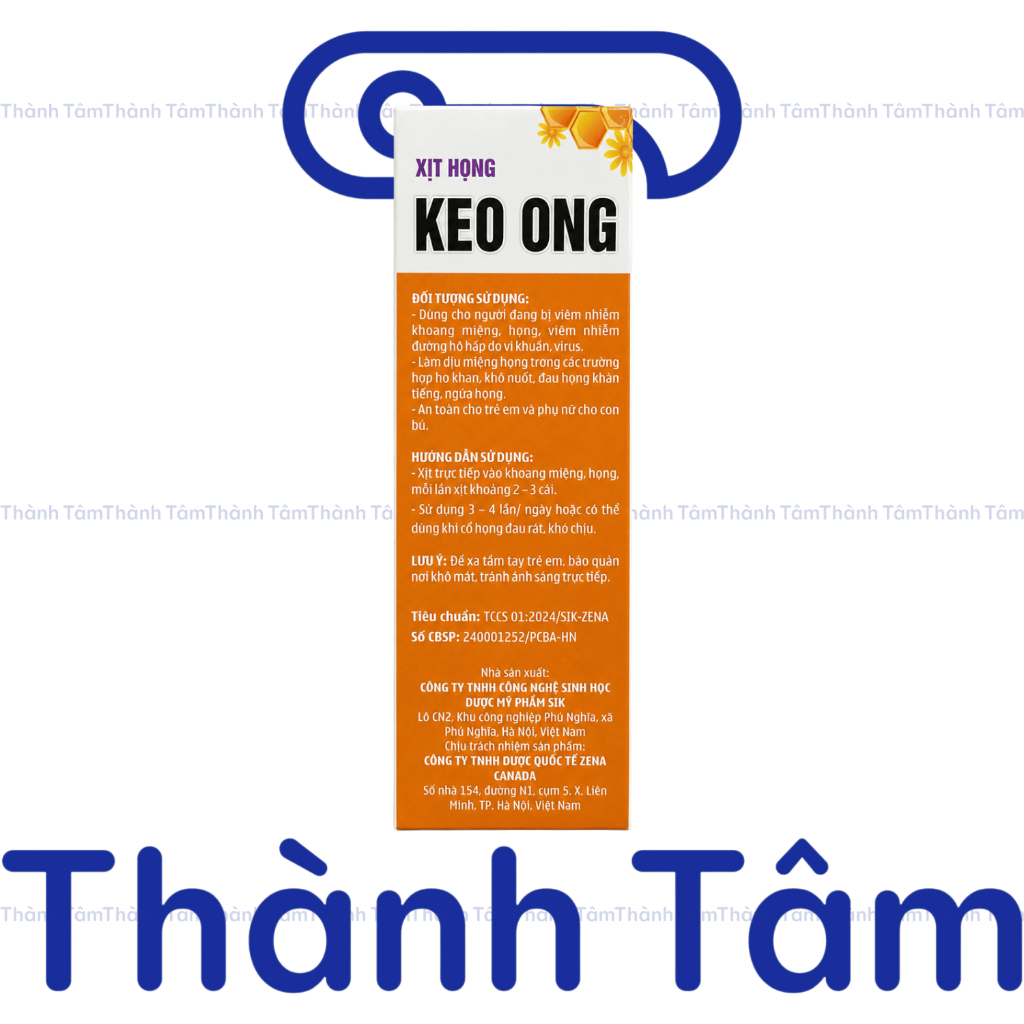 Xịt Họng Keo Ong Nano Bạc Xuyên Tâm Liên hỗ trợ giảm viêm khoang miệng hô hấp, giảm đau họng ho khan - Chai 20ml