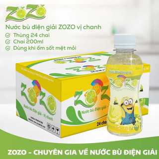 <1 LỐC 6 CHAI> BÙ NƯỚC ĐIỆN GIẢI ZOZO 250 ml/chai