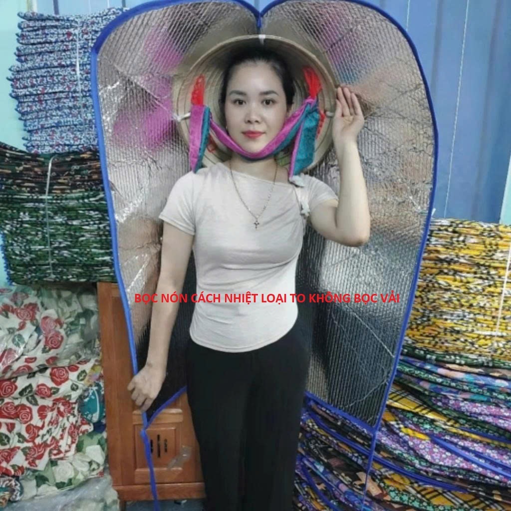 Tấm Cách Nhiệt Bọc Nón Che Nắng, Che Mưa, Chống tia UV cho cô bác, anh chị đi làm việc ngoài trời nắng, Câu Cá...