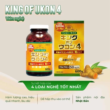 Viên uống hỗ trợ chống oxy hóa, giảm viêm loét dạ dày, tá tràng King of Ukon 4