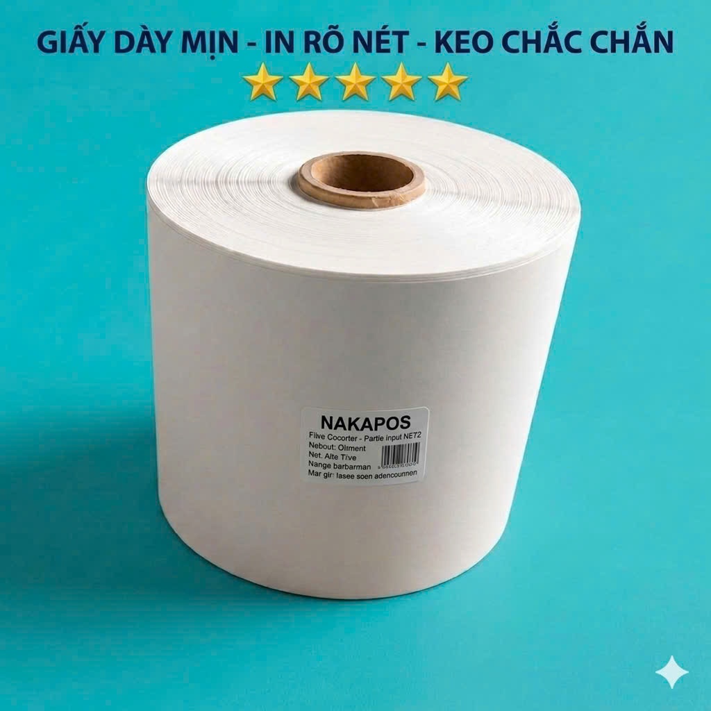 [COMBO 10 CUỘN] Giấy In Nhiệt 100x150mm Khổ A6 Cuộn 350 Tem Sẵn Lớp Dán Giấy In Đơn hàng 150X100 100*150 A6 Giấy nhiệt