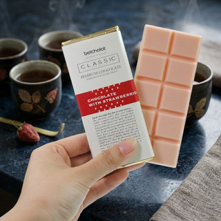 Socola Thanh Dâu Tây BA 31% Belcholat White Chocolate Strawberry Chua Thanh Ăn Vặt Healthy tiện lợi