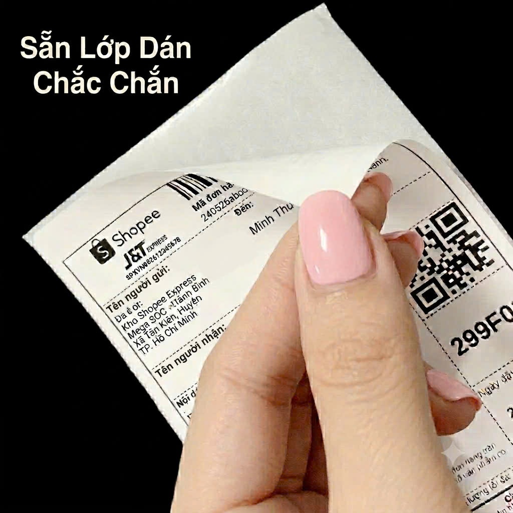 [CUỘN 30 MÉT] Giấy in đơn hàng shopee  7*10 cm Decal nhiệt 3 lớp tự dán chống nước 70*100 mm Giấy nhiệt in mã vạch A7