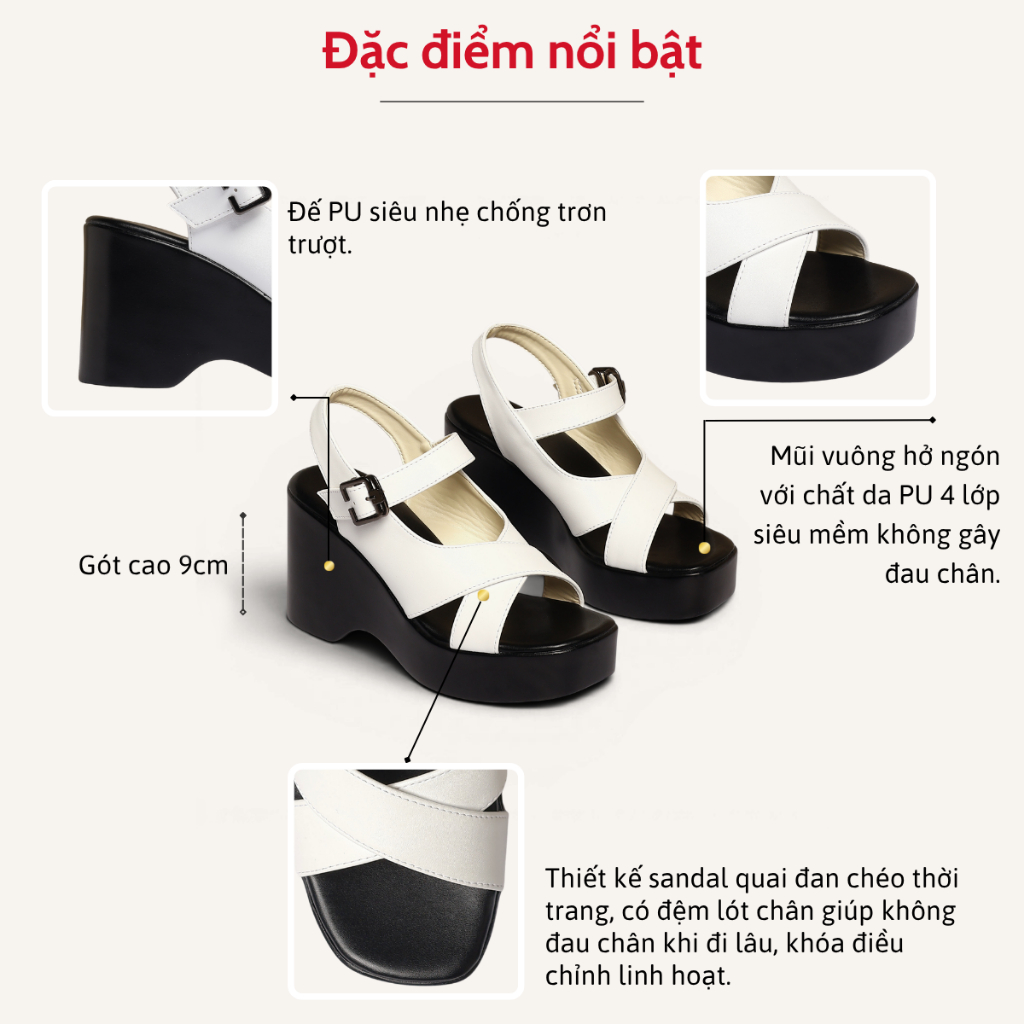 Giày Sandal Nữ Cao Gót 9cm Kiểu Hở Mũi Pixie H356