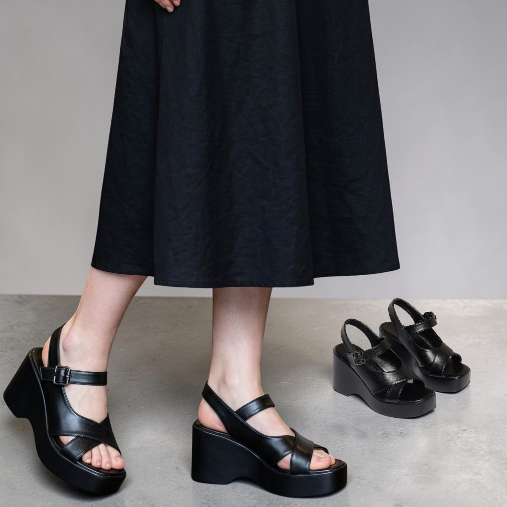 Giày Sandal Nữ Cao Gót 9cm Kiểu Hở Mũi Pixie H356