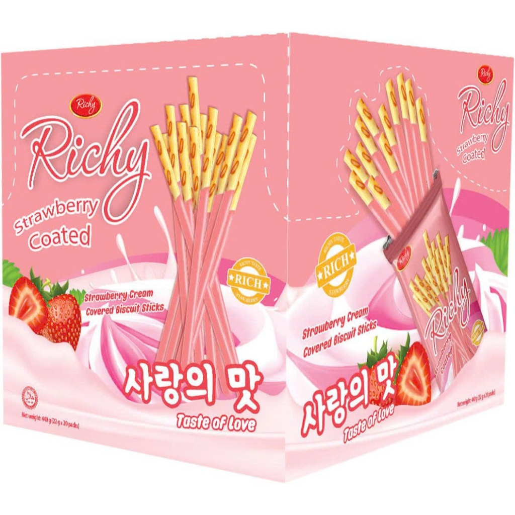 [ MUA 1 TẶNG 1, MUA 2 TẶNG 2,...] WISMO BÁNH QUE PHỦ KEM VỊ SOCOLA / DÂU / VANI – HỘP 400G (20 GÓI NHỎ)