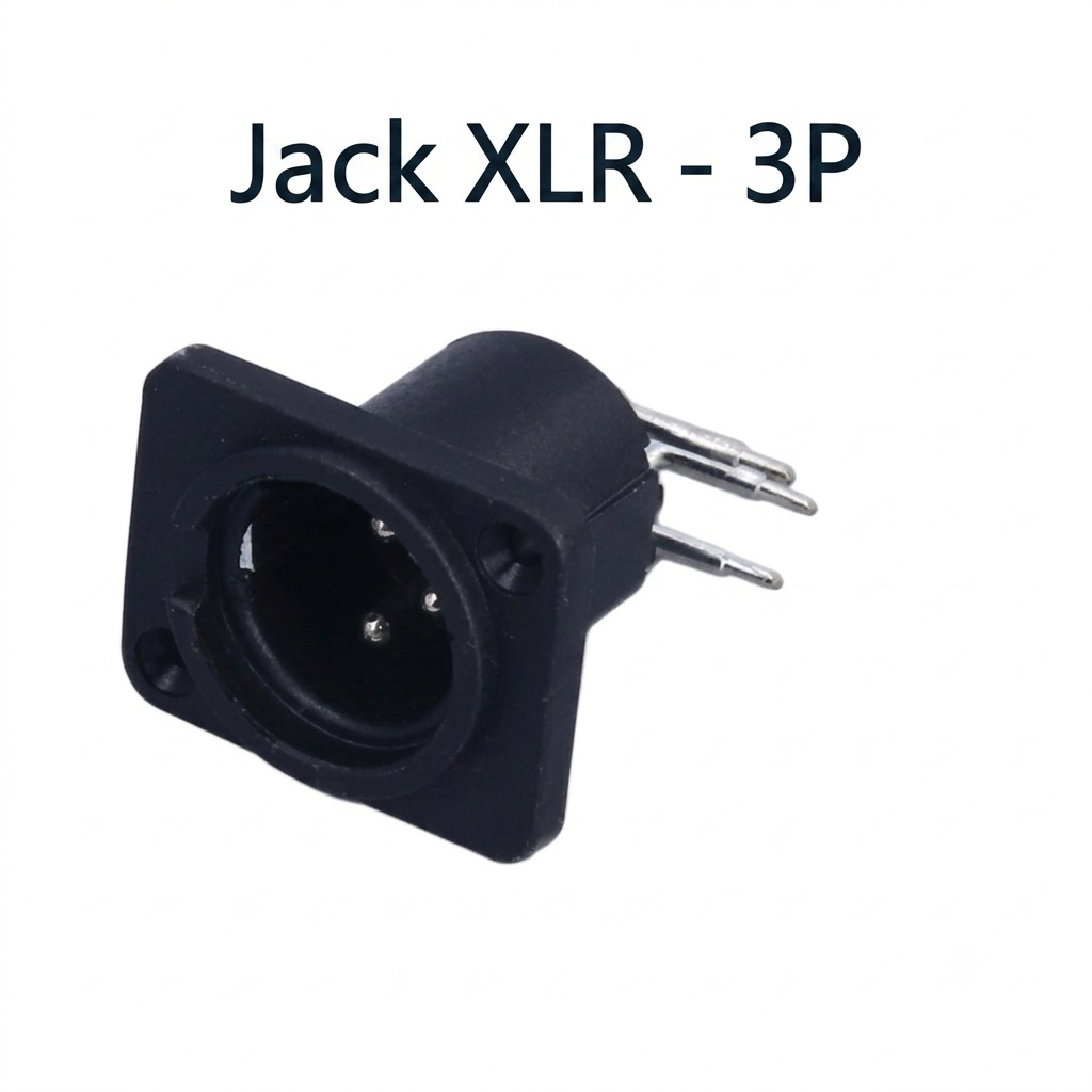 Jack XLR Đực (Female) 3 Chân Loại Đẹp - Cổng Kết Nối Âm Thanh