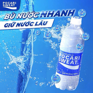 <1 LỐC 6 CHAI>Nước uống bổ sung ion Pocari Sweat 350ml/500ml/900ml Nhật Bản