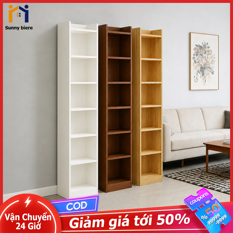 Kệ trang trí phòng khách Nhiều tầng màu trắng gỗ Để decor sát tường tiết kiệm diện tích 𝙎𝙐𝙉𝙉𝙔 𝘽𝙄𝙀𝙍𝙀