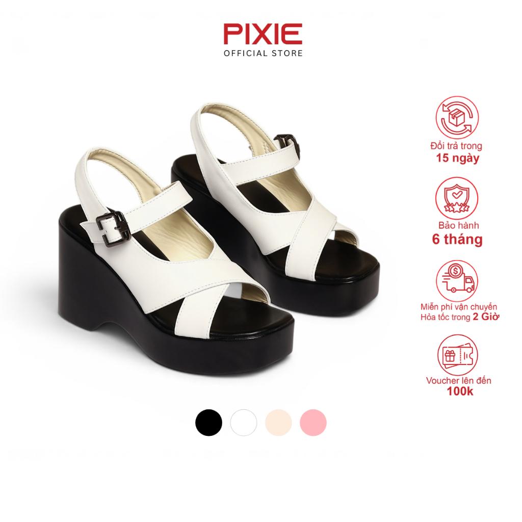 Giày Sandal Nữ Cao Gót 9cm Kiểu Hở Mũi Pixie H356