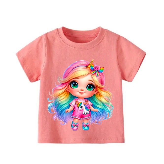 👕 Áo Thun Bé Gái mềm mịn thoáng mát in hình dễ thương 👕 AT787