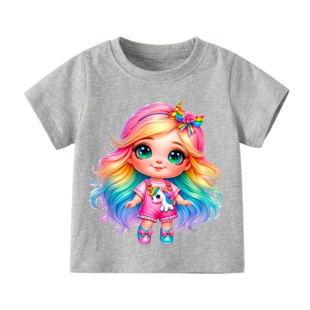 👕 Áo Thun Bé Gái mềm mịn thoáng mát in hình dễ thương 👕 AT787
