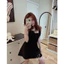 Đầm 2 dây len tăm đính hoa
